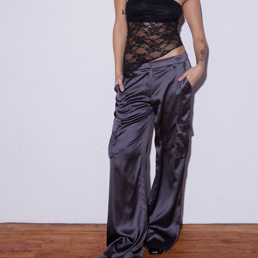 Brand new size Medium Satin Cargo pants